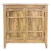 2-Door Natural Mango Wood Cabinet