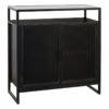 2-Drawer Black Metal Display Cabinet, 32x34 -Furniture Sale Store 2 drawer black metal display cabinet 32x34 1