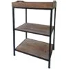 Black Metal Rack With Wood Tray Top 2 Black Metal Rack With Wood Tray Top -Furniture Sale Store black metal rack with wood tray top