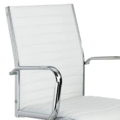 Crosby St Maxwell Adjustable Faux Leather Office Chair, White -Furniture Sale Store crosby st maxwell adjustable faux leather office chair white 2