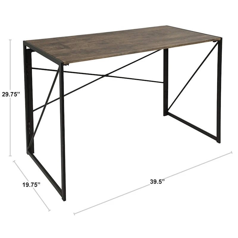 Dakota Black & Brown Industrial Modern Office Desk 11 Dakota Black & Brown Industrial Modern Office Desk - Image 9