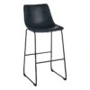 Drake Navy Blue Faux Leather Barstool -Furniture Sale Store drake navy blue faux leather barstool