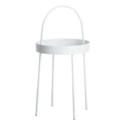 Flynn Accent Table, White