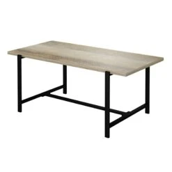 Found & Fable Loggy Wood & Metal Dining Table, 71" -Furniture Sale Store found fable loggy wood metal dining table 71 2