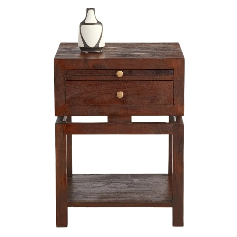 Found & Fable Maddison Chestnut Wood Side Table With Drawer 6 Found & Fable Maddison Chestnut Wood Side Table With Drawer - Image 4