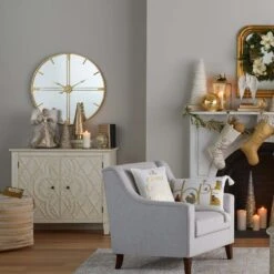 Gold Foil Print Tassel Pouf -Furniture Sale Store gold foil print tassel pouf 1