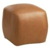 Honeybloom Beau Faux Leather Ottoman, Cognac -Furniture Sale Store honeybloom beau faux leather ottoman cognac