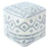 Honeybloom Blue & Cream Pouf 2 Honeybloom Blue & Cream Pouf -Furniture Sale Store honeybloom blue cream pouf