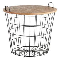 Honeybloom Wire Basket Storage Table