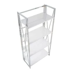 Laila Ali Astrid Chrome Bookshelf -Furniture Sale Store laila ali astrid chrome bookshelf 4