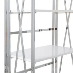 Laila Ali Astrid Chrome Bookshelf -Furniture Sale Store laila ali astrid chrome bookshelf 5