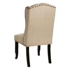 Providence Aahmad Winged Dining Chair, Beige 7 Providence Aahmad Winged Dining Chair, Beige -Furniture Sale Store providence aahmad winged dining chair beige 1