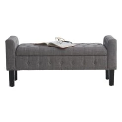 Providence Andy Storage Bench, Grey -Furniture Sale Store providence andy storage bench grey 2
