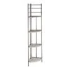 Providence Metal Corner Rack With Folding Wood-Top Shelves, 63" -Furniture Sale Store providence metal corner rack with folding wood top shelves 63