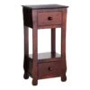 Providence Theodore 2-Drawer Thick Leg End Table, Brown 2 Providence Theodore 2-Drawer Thick Leg End Table, Brown -Furniture Sale Store providence theodore 2 drawer thick leg end table brown