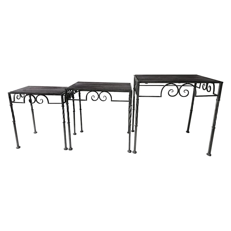 Rustic Rectangle Wood Top Table With Twist Leg, Small 3 Rustic Rectangle Wood Top Table With Twist Leg, Small