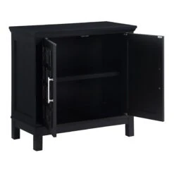 Sadie 2-Drawer Geometric Cabinet, Black -Furniture Sale Store sadie 2 drawer geometric cabinet black 1