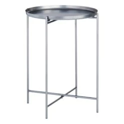 Furniture Sale Store 30 Tate Tray Side Table, Silver