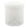 White Faux Fur Round Ottoman -Furniture Sale Store white faux fur round ottoman