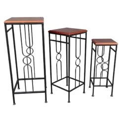 Wood Top Plant Stand, Small